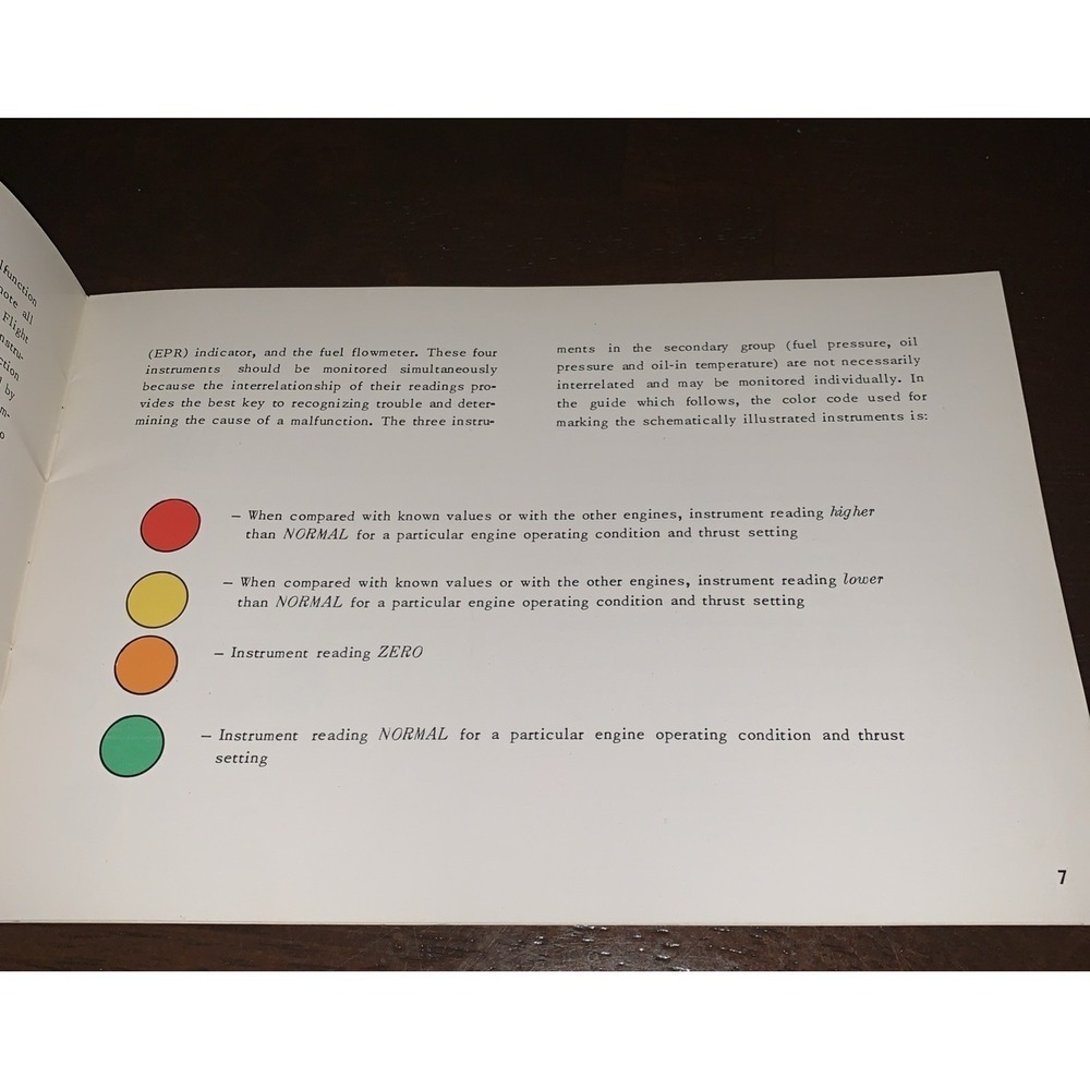 United 1963 Aircraft Pratt Whitney Flight Deck Malfunction Analysis VTG Booklet - Picture 4 of 5